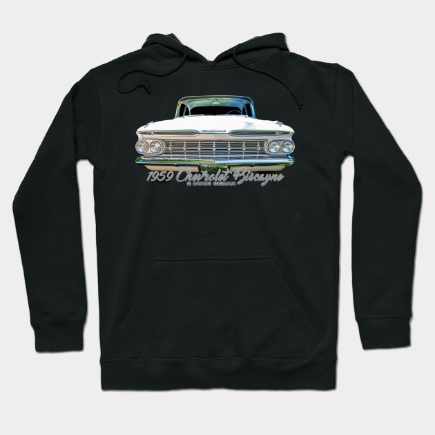 1959 Chevrolet Biscayne 2 Door Sedan Hoodie by Gestalt Imagery